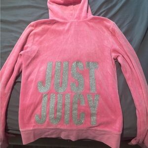 Juicy Couture Pink Sweatsuit with Glittery Silver Text